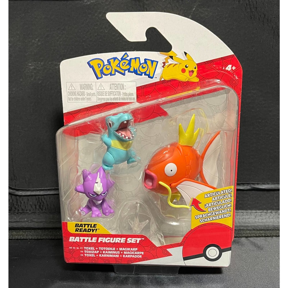 Pokémon Battle Figure Set -Toxel, Tododile, Magikarp  Action Figure